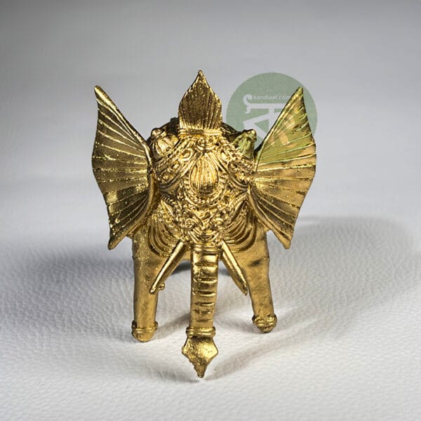 Dokra Brass Elephant Figurine, Gold | Elegant Home Decor Showpiece