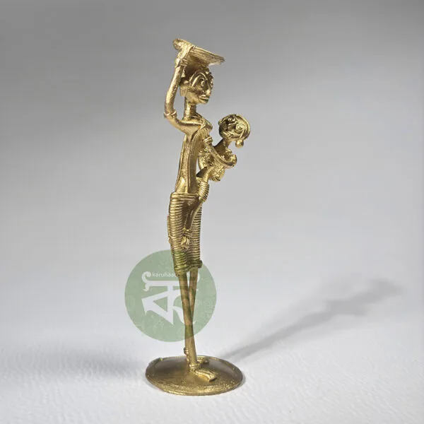 Buy Dokra Mother and Child Figure | Bronze Dhokra Collectible Showpiece
