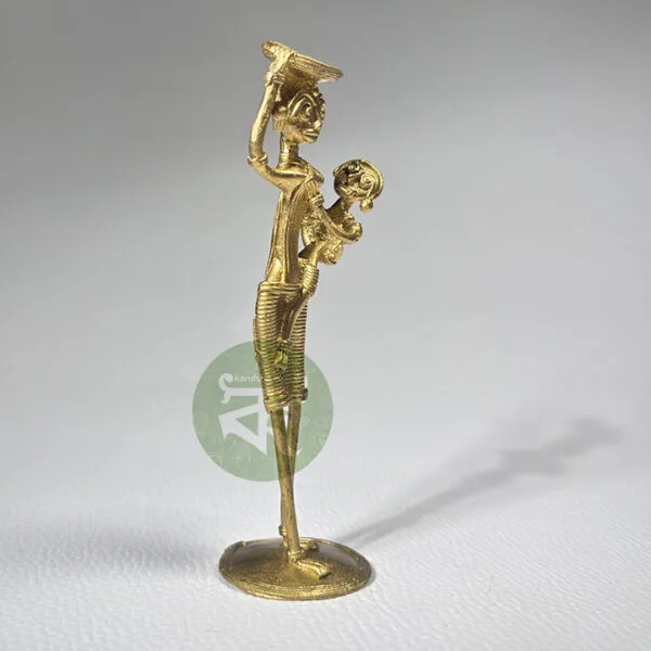 Buy Dokra Mother and Child Figure | Bronze Dhokra Collectible Showpiece