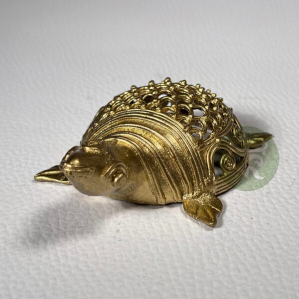Dokra Tortoise Figurine | Handmade Turtle