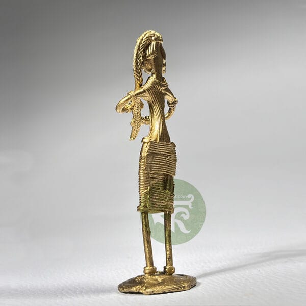 Buy Dokra Woman with Braid | Dokra Female Figure | Dokra Brass Figurines