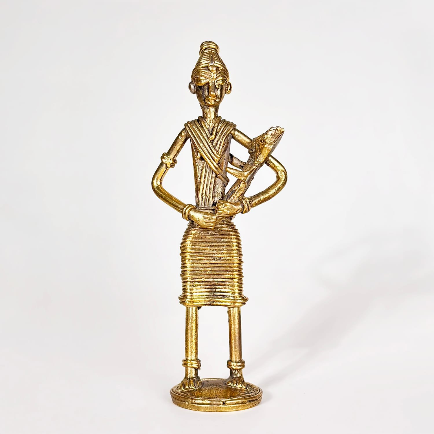 Mother and Child-2 Buy Dokra Mother and Child Figure | Bronze Dhokra Art Collectible Showpiece