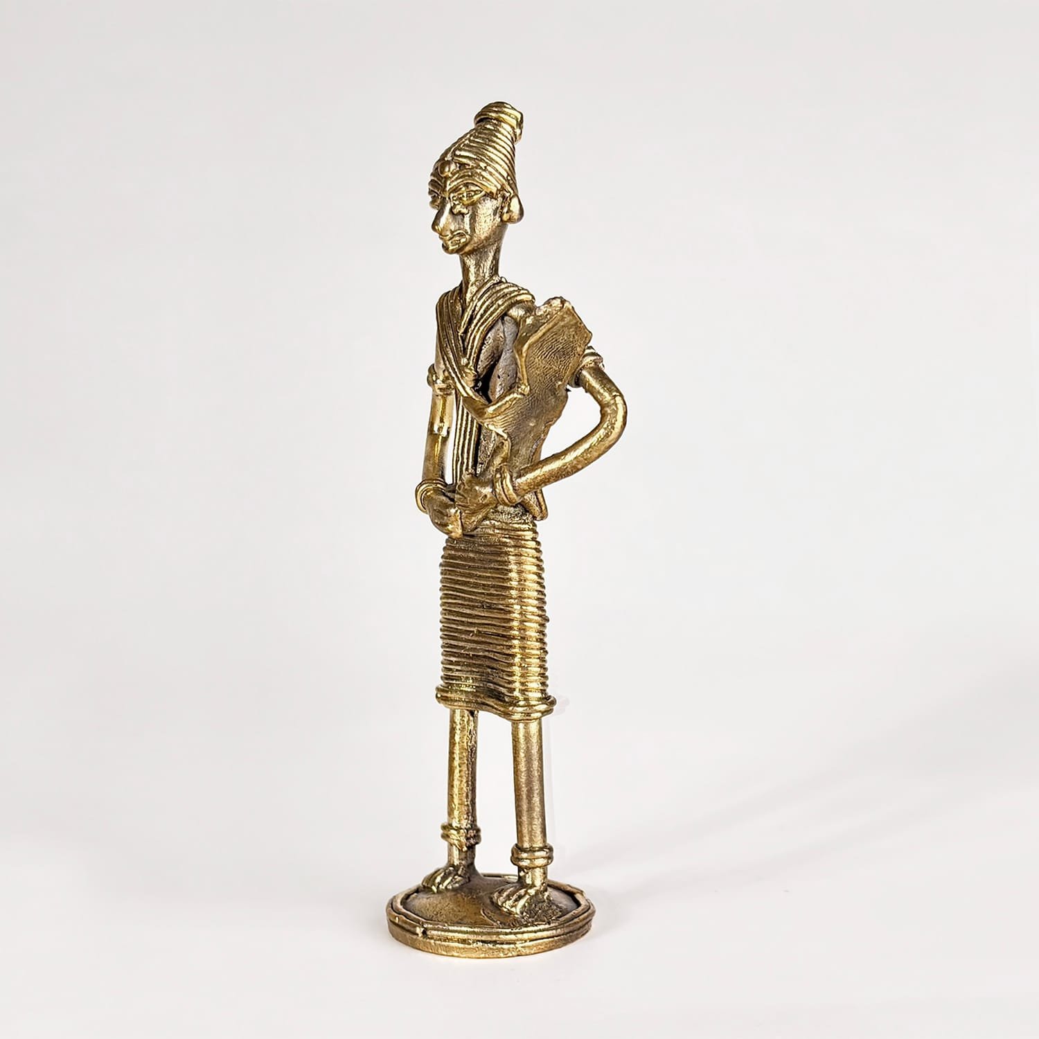 Mother and Child-3 Buy Dokra Mother and Child Figure | Bronze Dhokra Art Collectible Showpiece