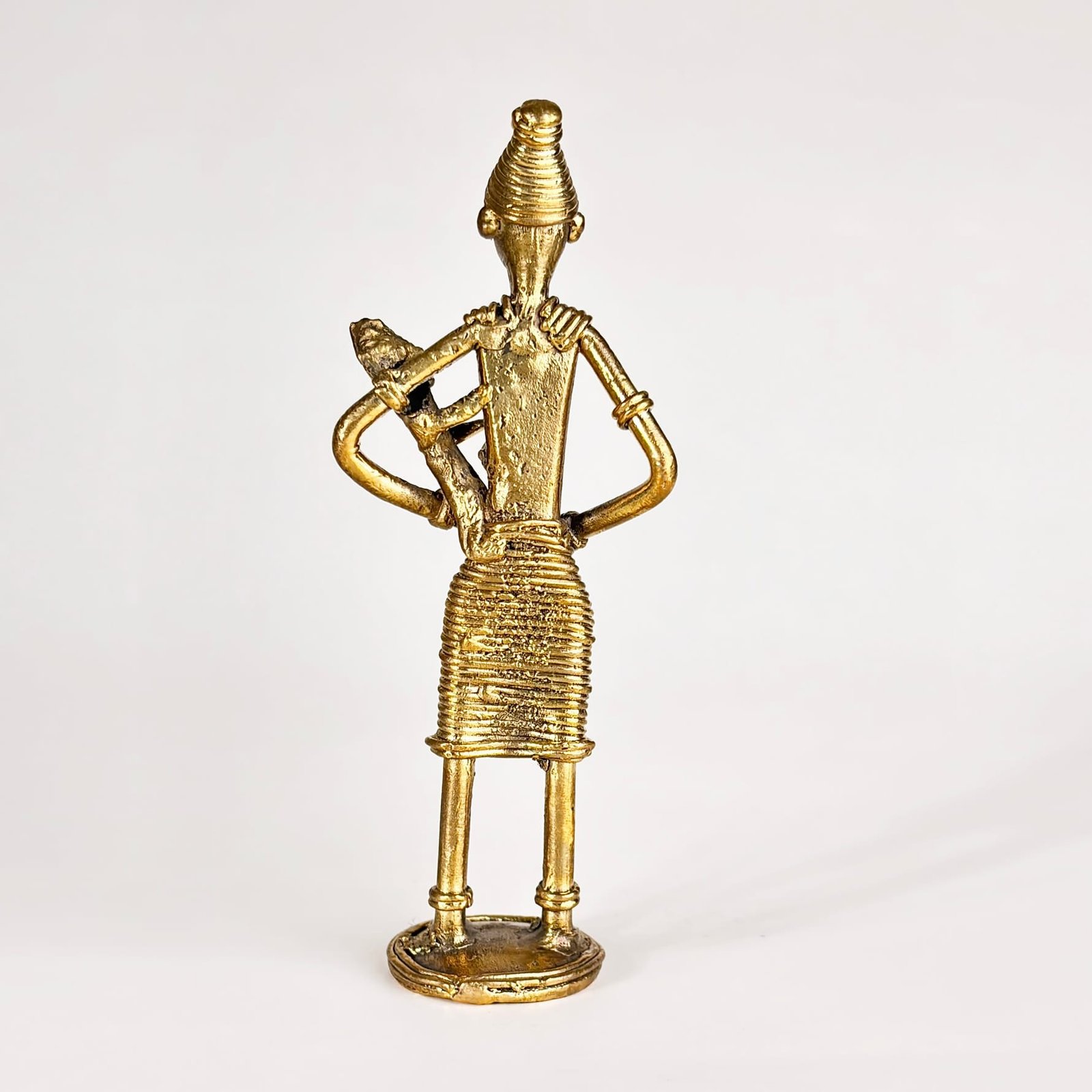 Mother and Child-4 Buy Dokra Mother and Child Figure | Bronze Dhokra Art Collectible Showpiece