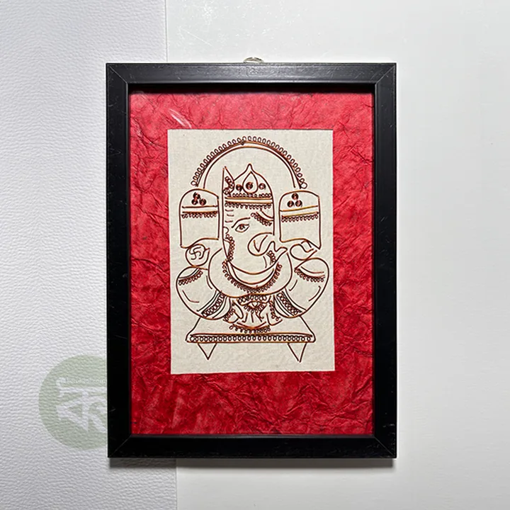 Copper Wire Lord Ganesha Art Wall Hanging