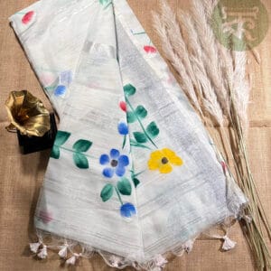 Linen Hand-painted Saree