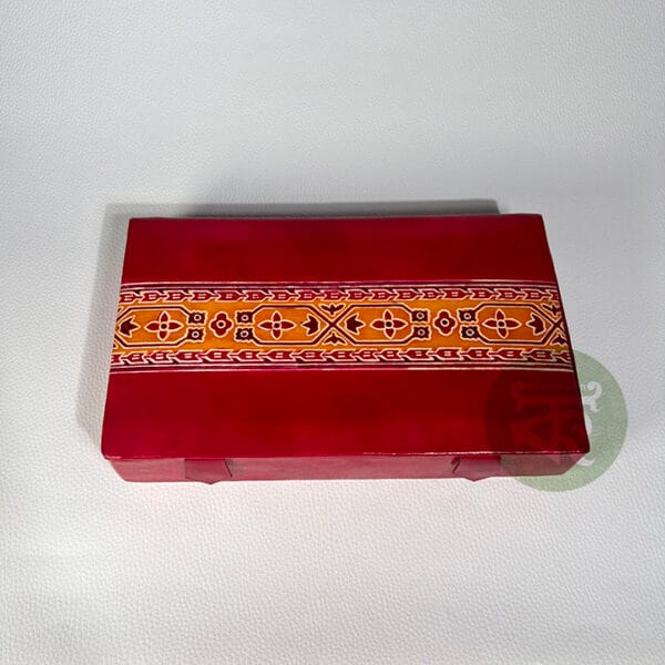 Large Genuine Red Leather Jewellery Box