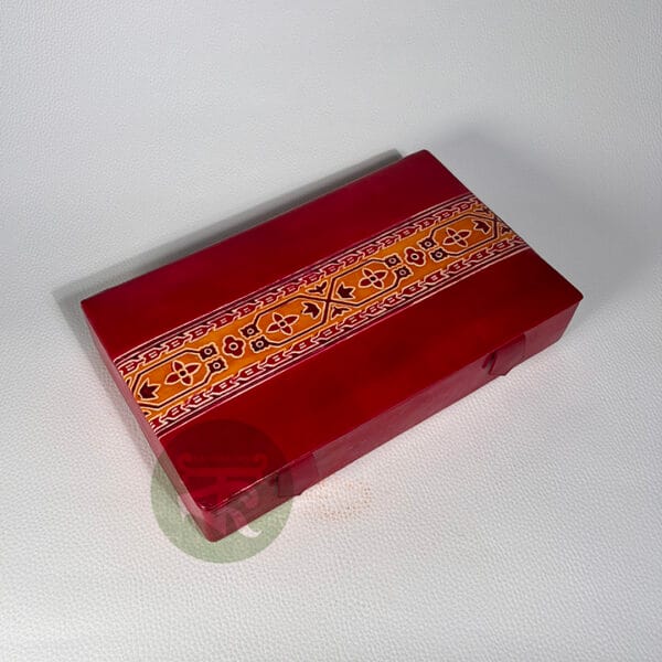Large Genuine Red Leather Jewellery Box