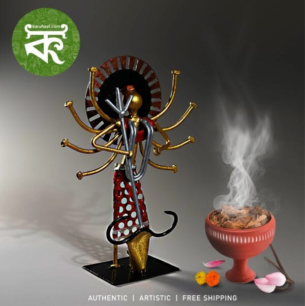 Scrap Metal Maa Durga Showpiece