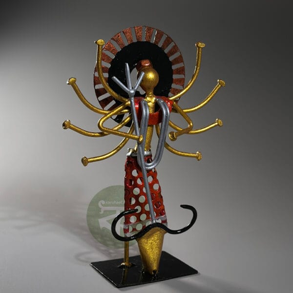 Scrap Metal Maa Durga Showpiece