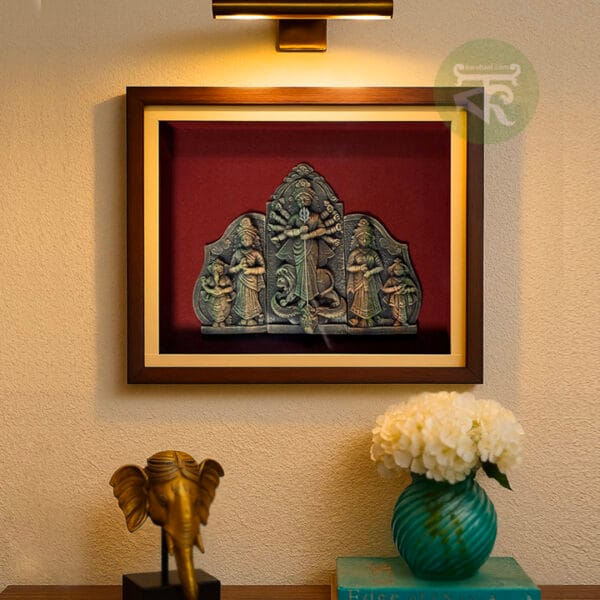 Fresco durga wall hanging