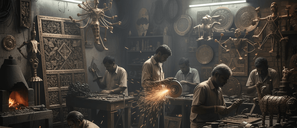 Metal Art Showpieces for Home Decor