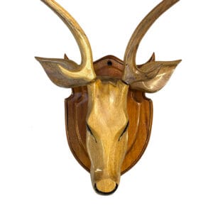 Wooden Deer Head Wall Décor