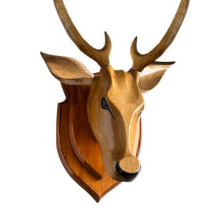 Wooden Deer Head Wall Décor