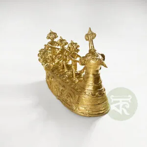 Handcrafted Dokra Tribal Boat | Traditional Indian Metal Art Decor from Karuhaat
