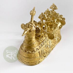 Handcrafted Dokra Tribal Boat | Traditional Indian Metal Art Decor from Karuhaat