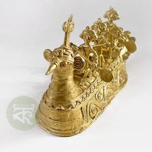 Handcrafted Dokra Tribal Boat | Traditional Indian Metal Art Decor from Karuhaat